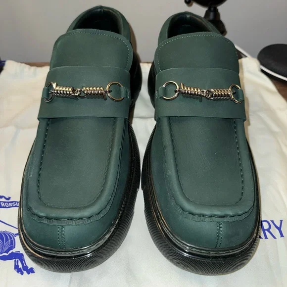 Burberry Wire Creeper Leather Vine Green Derby Shoes Burberry Wire Creeper Leather Vine Green Derby Shoes  main image 3